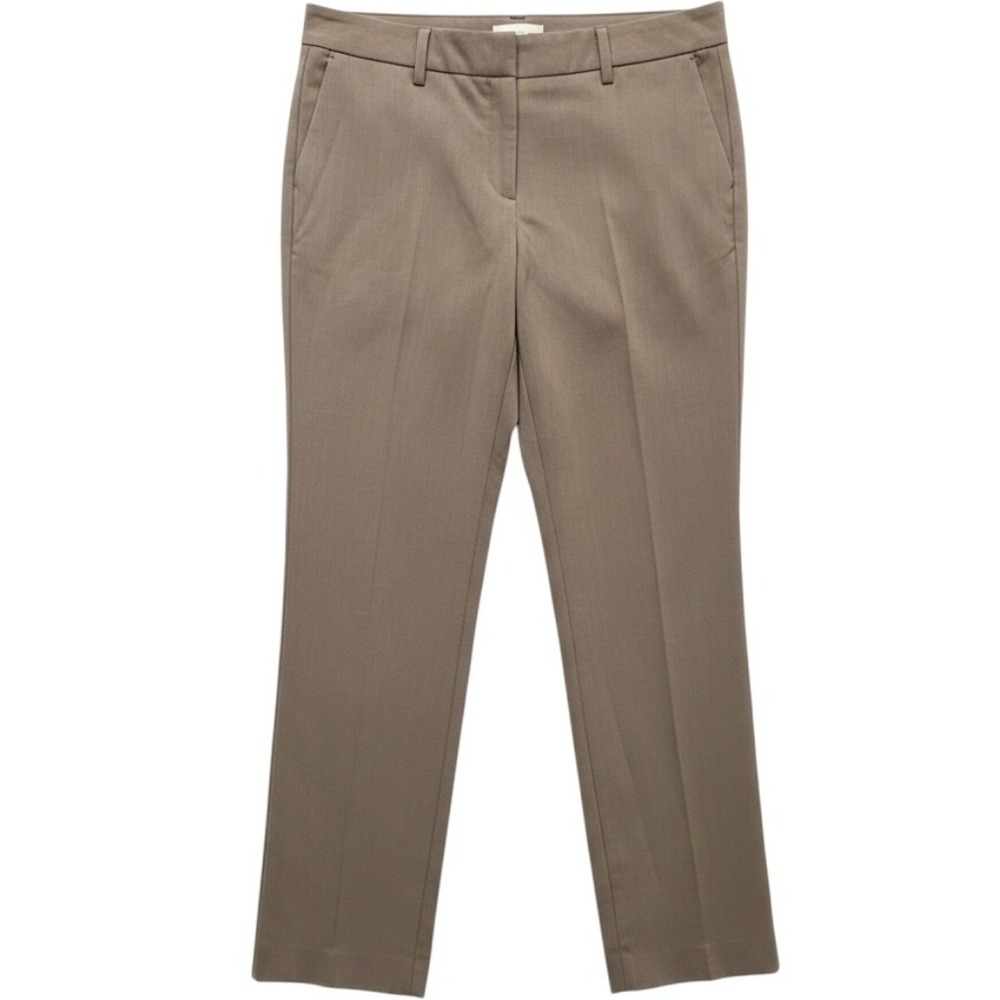 Chicos Women Size 0.5 Short Dress Pants Olive Green Straight Leg Business Casual